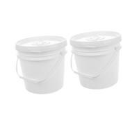 IWOWHERO 2 Pièces Boîte à Lingettes Plastique avec Couvercle Hermétique Seau de Rangement pour Lingettes et Salle de Bain Conteneur Étanche pour Serviettes Humides Organiseur Multi-usages