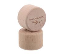 IWOWHERO 2 Pièces Boîte à Souvenirs Capillaires en Bois de Hêtre Décor Feuilles et Fleurs, Lot de 2, Boîte Ronde pour Dents de Lait Bébé, Coffret Compact pour Baptême et Naissance,