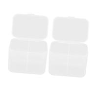 IWOWHERO 2 pièces Boîte de Rangement Plastique à Compartiments pour Cotons Démaquillants et Dissolvant Vernis Organisateur Cosmétique Transparent Pratique pour Salle de Bain et Salon