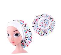 IWOWHERO 2 pièces Bonnet de Nuit Large pour Garçon Fille Bonnet de Sommeil Élastique et Confortable Chapeau Rond Protecteur pour Cheveux avec Motifs Aléatoires
