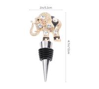 IWOWHERO 2 pièces Bouchon Décoratif pour Bouteille de Vin Zinc avec Incrusté Lot de Scelleur Vin Cadeau Original pour Fête et Décoration