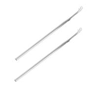 IWOWHERO 2 Pièces Boules D'oreille En Métal Nettoyeur De Cuillère D'oreille -oreille Écouvillon Pour Enlever Le Cérumen Dissolvant De Cérumen De Nettoyage Des Oreilles