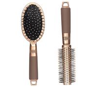 IWOWHERO 2 pièces Brosse à Cheveux Paddle Portable Démêlante et Massante Brosse Sèche Antistatique pour Soins Capillaires Adaptée à Types de Cheveux