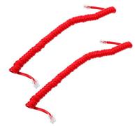IWOWHERO 2 Pièces Cordon Téléphonique Spirale Rouge Câble Téléphone Fixe Flexible Ressort Fil Combiné pour Communication Claire et Stable Compatible Lignes Fixes