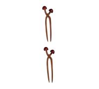 IWOWHERO 2 Pièces Épingle à cheveux femmes est venu griffes de cheveux bande de cheveux liens curls wavy hair barette fête bâtons de cheveux pour petits pains bâtons de cheveux chinois Bois