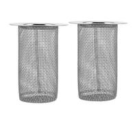 IWOWHERO 2 pièces Filtre Drainage Sol Acier Inoxydable Crépine Anti-bouchon pour Évier Salle de Bain et Cuisine Attrape Cheveux et Débris Tamis Rond pour Protection Drain Plancher