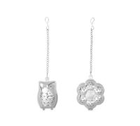 IWOWHERO 2 pièces Infuseur à Thé Acier Inoxydable Filtre à Thé Vrac Réutilisable Infuseur Boule Original Conception Brûlure pour Maison et Bureau Citrouille Hibou