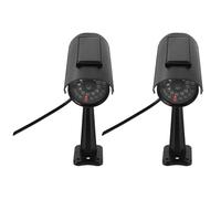 IWOWHERO 2 Pièces Lot de 2 Fausses Dôme Réalistes sans Batterie, pour Intérieur et Extérieur, Simulation de Caméra de Sécurité, Dissuasion Visuelle Renforcée, Installation Facile