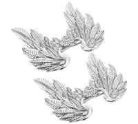 IWOWHERO 2 Pièces Lot de 2 Pinces à Cheveux Vikings en Métal, Épingles à Cheveux Françaises d'Ailes, Accessoires Cosplay Gothique Punk pour Festivals et Coiffures Tressées, Bijoux Vintage