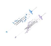 IWOWHERO 2 pièces Lot de Carillons Éoliens Tubes Aluminium Bleu et Décor Suspendu Intérieur Apaisant pour Maison et Jardin