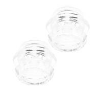 IWOWHERO 2 Pièces Lot de Couvercles Verre Transparent pour Percolateur Café Poignée Résistante Chaleur Accessoires de Remplacement pour Filtres à Café et Machines à Espresso
