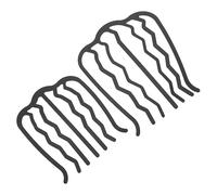 IWOWHERO 2 Pièces Lot De Peignes Latéraux Forme De u Fourchettes à Cheveux Épingle à Cheveux Métal Accessoires Pour