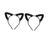 IWOWHERO 2 pièces Lot de Serre-têtes Oreilles de Chat Fausse Fourrure Bandeaux Doux et Chauds pour Filles Accessoires Cosplay et Maquillage Automne-hiver