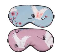 IWOWHERO 2 pièces Masque de Sommeil Léger et Portable Doux Masque Occultant Confortable avec Bandeau Élastique Ajustable pour Voyage Bureau et Sommeil Réparateur Lot