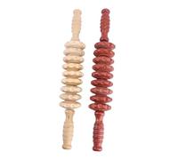 IWOWHERO 2 pièces Massage Bois Poignées Antidérapantes pour Masseur de Ventre et Corps de Massage Manuel pour Yoga Acupression et Réflexologie