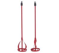 IWOWHERO 2 Pièces Mélangeur pour Enduit en Acier Rouge, Agitation Rapide et Installation Facile, Compatible Ciment et Plâtre, pour Chantiers de Construction