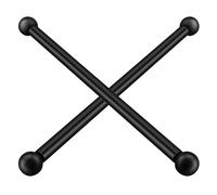 IWOWHERO 2 Pièces Outdoor Light Post Cross Arm Ladder Rest Metal Bracket With Threaded Ball Cap Windproof And Shockproof Replacement For Street And Patio Lamp Poles