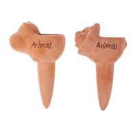 IWOWHERO 2 pièces Outil Arrosage Automatique Céramique Animaux Lot pour Plantes Intérieur et Extérieur Goutte Stable et Décoratif pour Jardinières et Pots