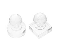 IWOWHERO 2 Pièces Outil de Pressage Maquillage Tampon Applicateur Fard à Paupières et Blush avec Formes Carrée et Ronde pour Réparation Palette Poudre Compacte Portable