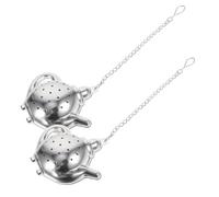 IWOWHERO 2 pièces Passoire à Thé Inox Portable Infuseur à Larges Filtre Léger pour Maison et Bureau Filtration Précise sans Résidus