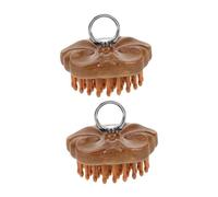 IWOWHERO 2 Pièces Peigne Massage Bois de Santal avec Anneau Portable Peigne à Dents Fines pour Stimulation des Méridiens Relaxation et Croissance des Cheveux pour Homme et Femme