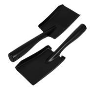 IWOWHERO 2 pièces Pelle à Cendres Acier Robuste Pelle à Charbon Multifonction pour Cheminée Barbecue Jardinage et Nettoyage pour Foyer Bois et Grill