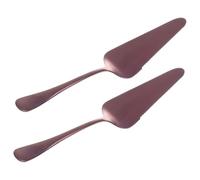 IWOWHERO 2 pièces Pelle à Gâteau Inox avec Bord Dentelé Spatule Triangulaire Robuste pour Pizza et Pâtisserie Outil de Service Polyvalent pour Mariage et Cuisine