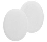 IWOWHERO 2 Pièces Pierres de Massage Marbre Naturel Chauffe et Froid pour Spa à Domicile Surface pour Tension Musculaire et Accessoire Relaxation avec Huiles Essentielles