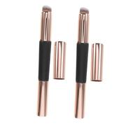 IWOWHERO 2 Pièces Pinceau à Lèvres Double Tête Silicone avec Capuchon Applicateur Lèvres et Pinceau Correcteur Réutilisable Doux et Hygiénique pour Maquillage Quotidien et Événements