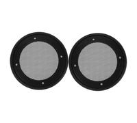 IWOWHERO 2 Pièces Protection de Haut-Parleur Auto Noire Maille Métallique Cache Audio Anti-poussière pour Subwoofer et Enceinte Maintien Qualité Sonore