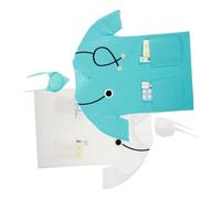 IWOWHERO 2 pièces Sacoche à Vin Feutre Non Tissé Protection Élégante pour Bouteilles Rangement Portable pour Cadeaux Fêtes et Mariages Blanc et Bleu Turquoise