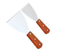 IWOWHERO 2 pièces Spatules Acier Inoxydable avec Manche Grattoirs Pâtisserie Outils pour Pizza Steak et Gâteau Grandes et Petites Ustensiles de Cuisine