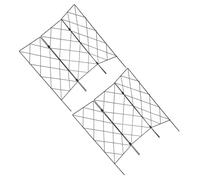 IWOWHERO 2 pièces Support de Plante Grimpante Fer Treillis de Jardin Extérieur Pliable pour Tomates Tuteur pour Patio et Cour Surface Polie et Résistante