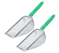 IWOWHERO 2 Pièces Tamis à Compost Outil Manuel Robuste pour Jardin Acier Inoxydable Tamisage Sable et Compost pour Entretien Extérieur