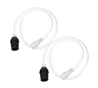 IWOWHERO 2 Pièces Tube Extension Flexible pour Ventouses Accessoires de Pompe à Vide pour Massage à Tuyaux de Remplacement pour Cupping Kit Transparent