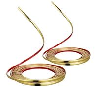 IWOWHERO 2 rouleaux Moulure Murale Flexible Autocollante Dorée Bordure Décorative pour Cadre Miroir et Coin Bande de Finition Souple pour Salon Chambre Bureau Installation Facile sans