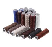 IWOWHERO 20 Pelotes de Fil à Coudre en Polyester 100 M Chacune Assortiment 20 Couleurs Foncées Fil à Broder Main et Quilting Kit Complet pour Couture Bricolage et Réparations Textiles