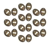 IWOWHERO 20 Pièces Cache-Serrure Ovale Vintage en Métal Bronze Vert, 20 Pièces, Plaques de Recouvrement pour Trous de Porte, Inserts pour Tiroir Commode, Décoration Intérieure pour Meubles