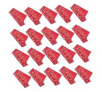 IWOWHERO 20 Pièces Papier Cadeau Noël Rouge Flocons Double Face Réversible Emballage Large pour Fêtes Hiver et Cadeaux de Noël
