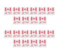 IWOWHERO 20 Pièces Tatouages Temporaires Drapeau Canada pour Fêtes et Célébrations, Application Facile, Papier Transfert à L'eau Motifs Feuilles D'érable