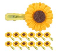IWOWHERO 20 Pinces à Cheveux Tournesol en Résine, Décorations Fleurs pour Cheveux, Barrettes pour Filles, Accessoires Coiffure, Lot de 20 Pièces, pour Fixer Mèches Rebelles et Usage