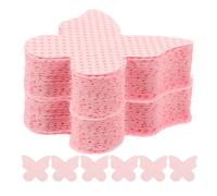 IWOWHERO 200 feuilles Lingettes Coton Cœur Rose pour Enlever Vernis Semi Permanent Dissolvant Gel et Nettoyage Ongles Doux et Résistant