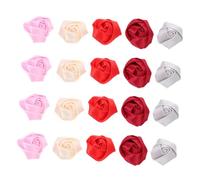 IWOWHERO 20pièces Accessoires Tissu Rosebud Pour Création De Chapeaux Pinces à Cheveux Et -têtes Matériaux De Tissu