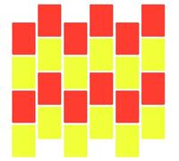 IWOWHERO 24 Pièces Cartes D'arbitre de Football Professionnelles | PVC, Contraste Net et Couleurs Intenses, Rangement Facile, pour Matchs et Scrimmages Scolaires