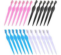 IWOWHERO 24 pièces Lot de Rasoirs à Sourcils Acier Inoxydable Trimmers Manuels Précis avec Protection pour Hommes et Femmes Coupe Précise et Facile à Nettoyer et Résistant Rouille