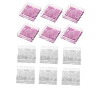 IWOWHERO 24pièces Boîte De Rangement Plastique Pour Faux Étui Transparent Avec Carton Pratique Et Pour Faux Rosy Argenté