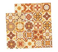 IWOWHERO 24pièces Stickers Muraux Vintage Autocollants Carrelage Rétro Adhésifs Décoration Cuisine Et Salle De Bain Design Élégant Et Personnalisable Remplaçables