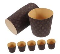 IWOWHERO 25 Pièces Caissettes Papier Cuisson Panettone Moules Papier Sulfurisé Antiadhésifs et Étanches pour Muffins Cupcakes et Pâtisseries Décorations Élégantes pour et Anniversaires