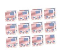 IWOWHERO 25 Pièces Drapeau Coeur Sticker visage patriotique stickers autocollant de visage de match de sport decoration décoration personnalisée etiquette autocollante