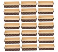 IWOWHERO 25 pièces Moules à Papier Rectangulaires Moules Pâtisserie Papier Épais Haute Température Caissettes Cake pour Cuisson Compatibles Four pour Desserts et Gâteaux